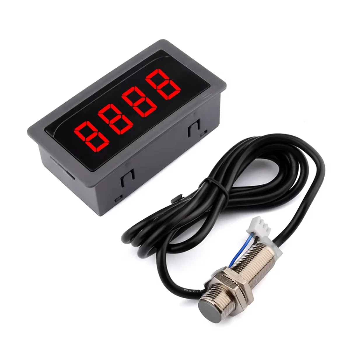 9999RPM Tachometer Digital LED Counting Meter DC 8-24V Gauge Speed Meterwith NPN 5V Hall Magnet Sensor Switch G