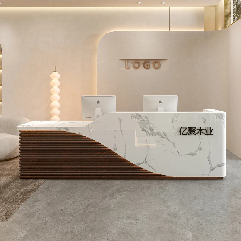 Elegant Business แผนกต้อนรับ Salon อุตสาหกรรมยินดีต้อนรับหรูหรายืนผู้ใหญ่โต๊ะยืนคุณภาพสูง Escrivaninha เฟอร์นิเจอร์