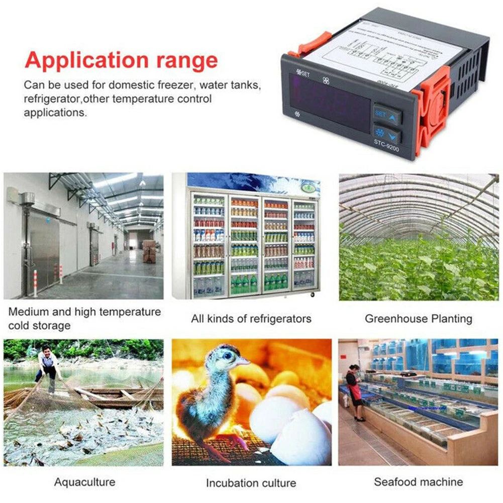 

STC-9200 Temperature Controller With Refrigeration Defrost Fan Alarm Function And Two Sensor Instrument Tool For Industry Tool