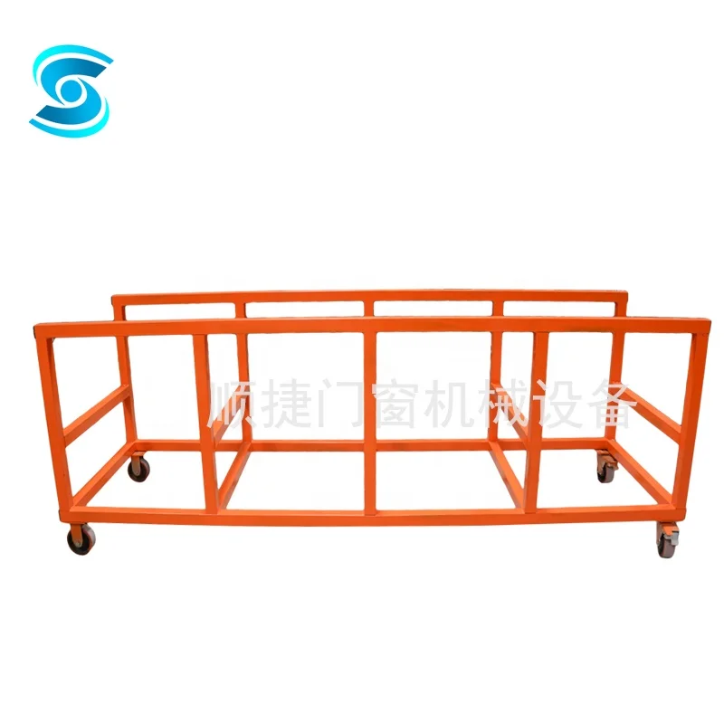 รถเข็นวัสดุสองชั้น 3 ม. รถบรรทุกหนักพร้อมล้อเบรกเงียบ