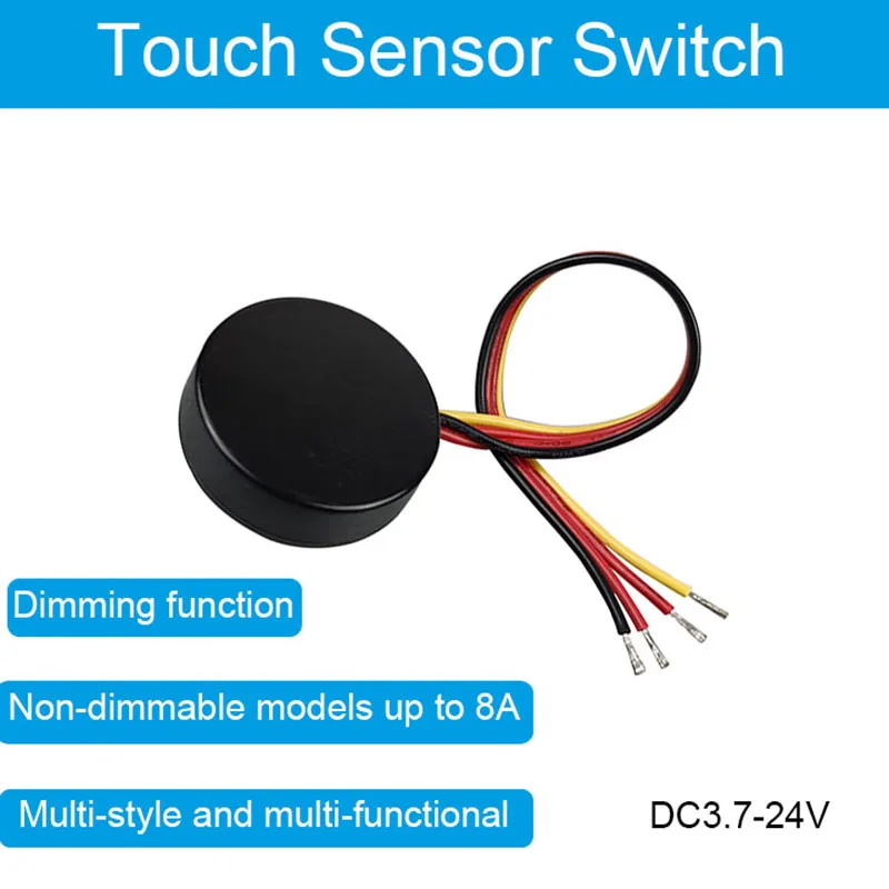 Customized DC5V 12V 24V  Penetrating Mini Touch Sensor Switch Thickest Penetrating 8MM Non-Dimmable Model Power up to 8A