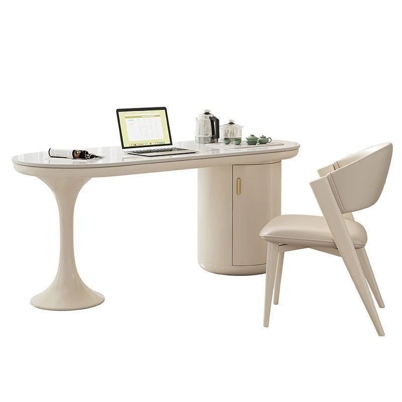 Sintered stone tea table, desk integrated dual-purpose light luxury modern minimalist beauty salon office kung fu home balcony