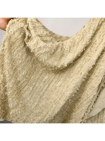 Diy 바느질 스커트 가방 의류 디자이너 직물 천 폴리 에스터 코튼 소재에 대한 술 니트 자카드 직물