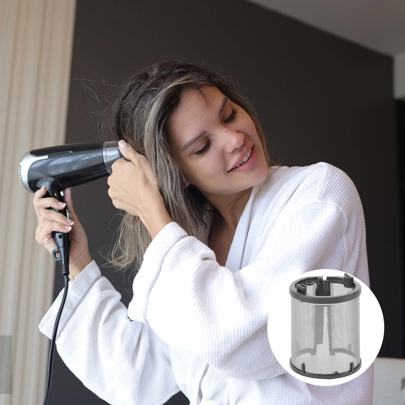 Hair Dryer Mesh Cover Cap Replacement Part Inner Cage for Hair Dryer Protection Outer Dustproof Cover High Efficiency Filter