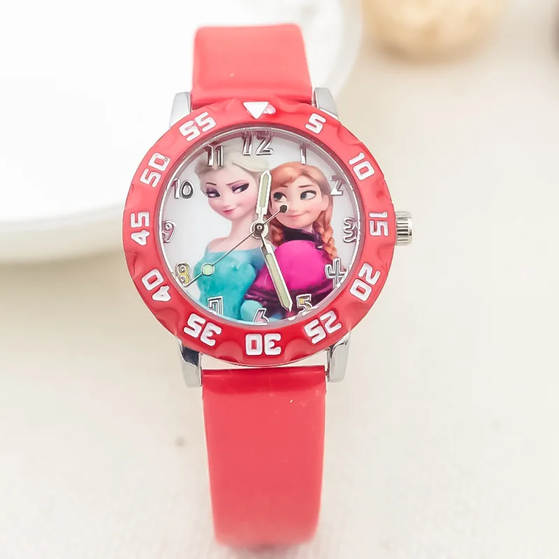 Disney – montre princesse la reine des neiges pour filles, jolie montre-bracelet lumineuse à la mode, cadeau d'anniversaire pour enfants, livraison directe