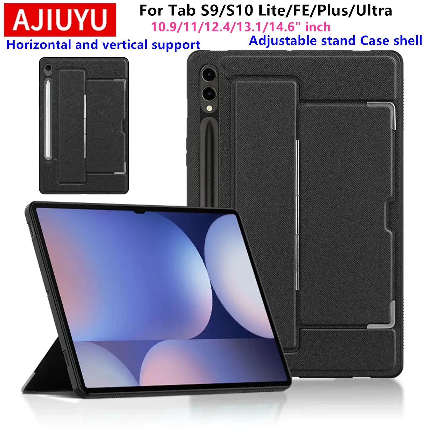 

Case for Samsung Galaxy Tab S10 Lite S9 S10 FE Plus 10.9 12.4 Tablet Stand Cover For Tab S8/S9/S10 Ultra 14.6" Back Case Funda