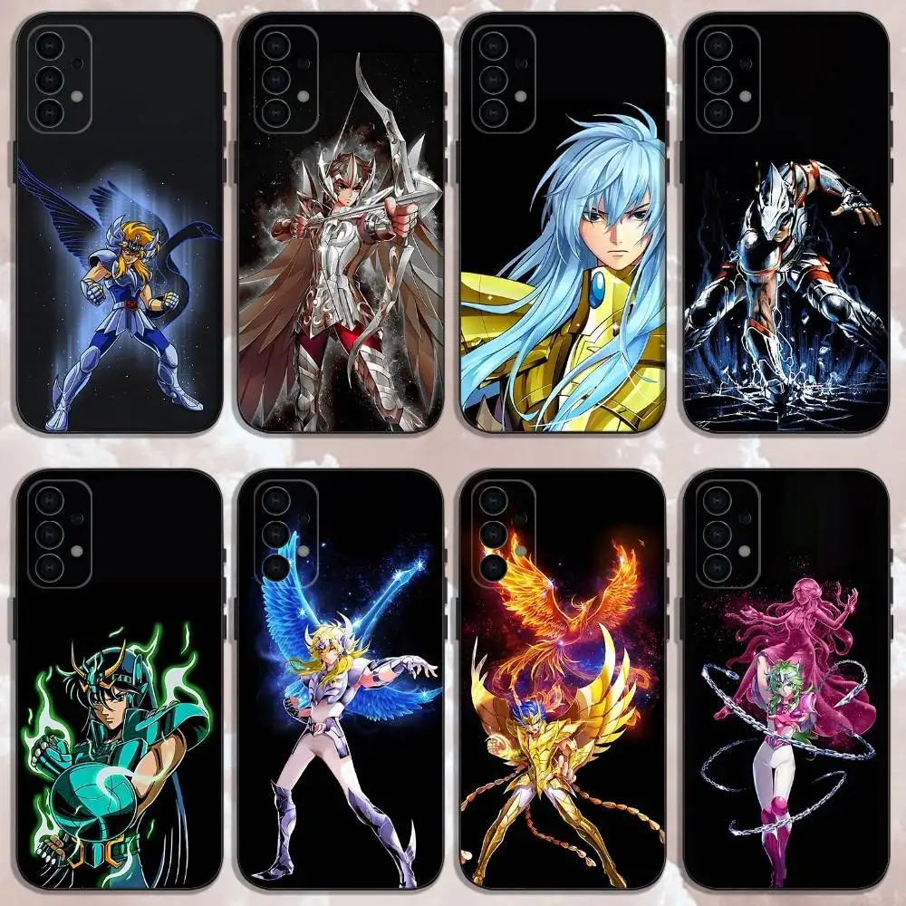 

S-Saint Seiya Knights Phone Case For Samsung Galaxy A73,31,32,72,41,53,52,71,22,5G,Note,J7,8,9 Soft Black Cover