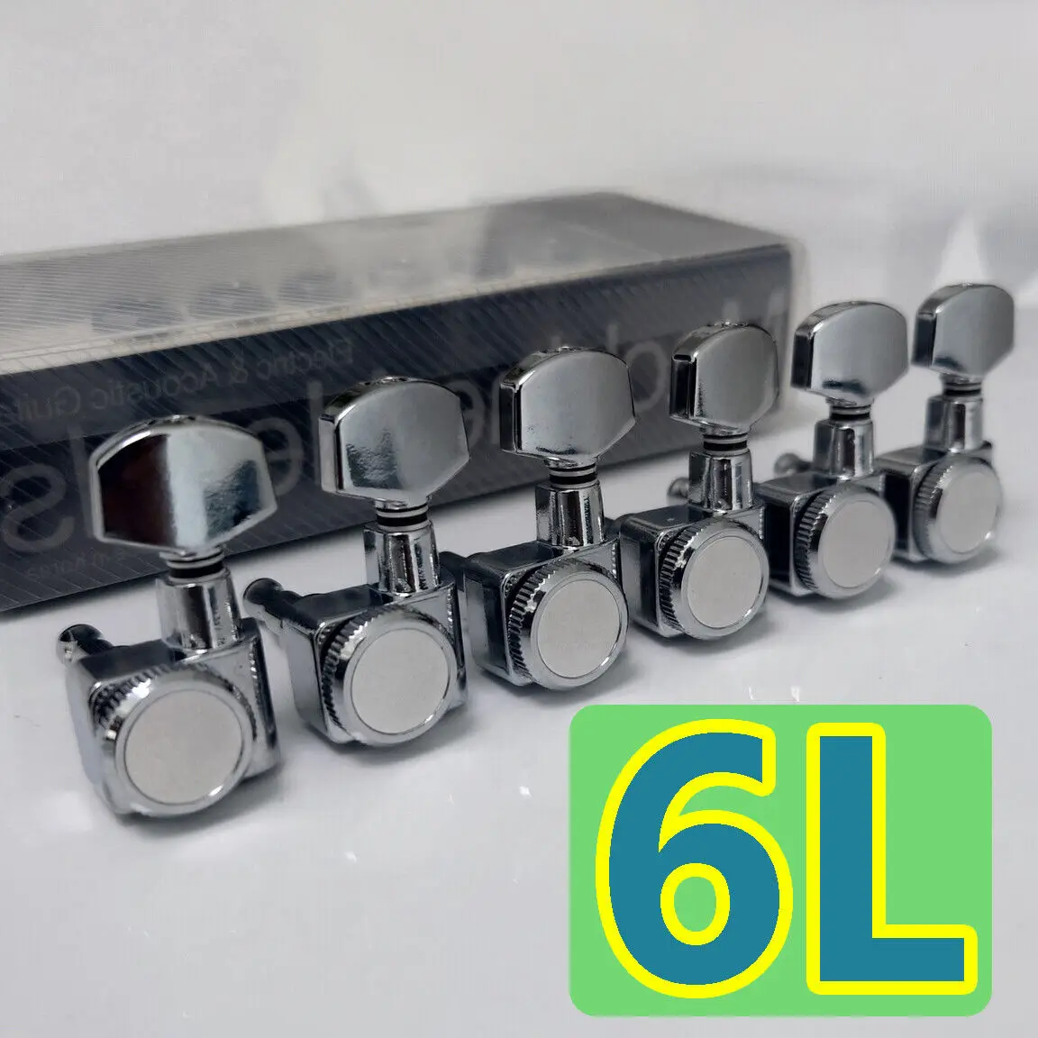 

6L хромированные головки блокационных машин для гитары, тюнеры без винта 1:16 для ST TL SG LP