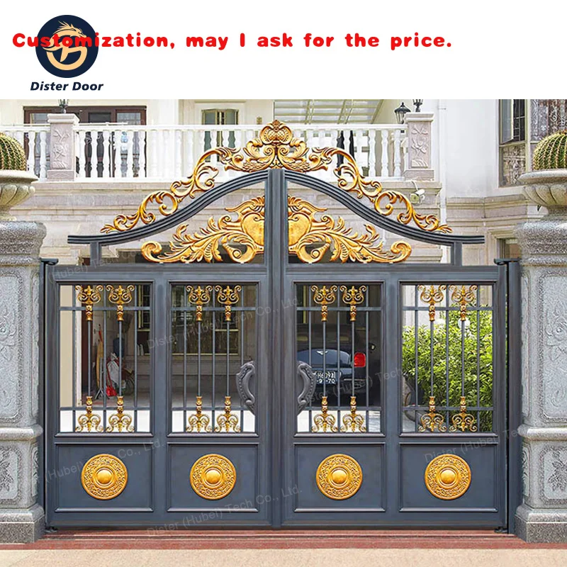 

на заказ.Садовая гаражная дверь. Простой основной металлический забор. Раздвижные литые алюминиевые ворота. Алюминиевые заборы и домики.