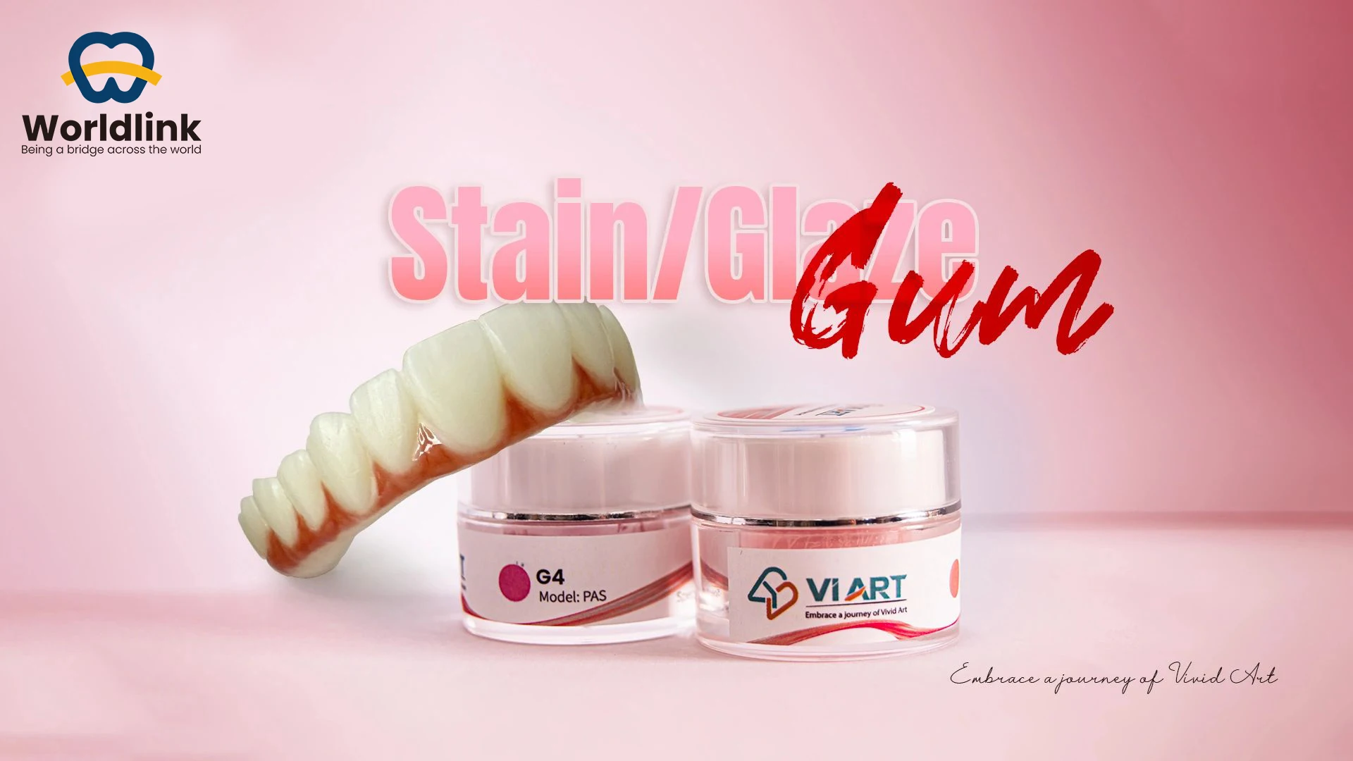 

WorldLink 7 Bottles 5g with 2 Diluent Liquid Gum Color Stain&Glazing Paste Kits for Zirconia Dental Labs Cad Cam Material