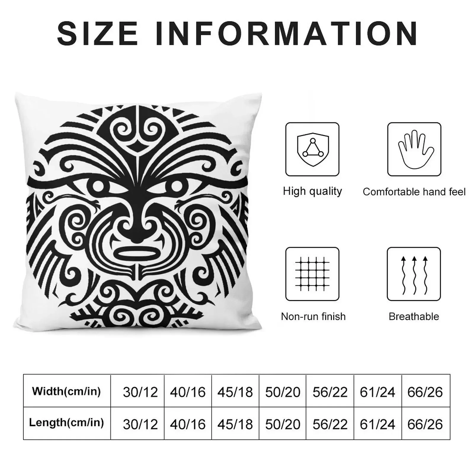 Maori tattoo face Throw Pillow Pillowcases Bed Cushions Elastic Cover For Sofa Decorative pillow case Pillow Decor