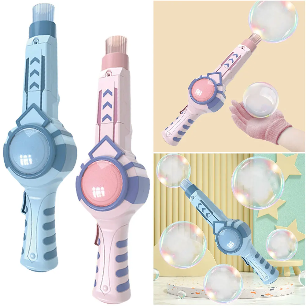 Machine à bulles de fumée élastique, Portable, baguette à bulles pour enfants, jouets de jardin de fête en plein air d'été
