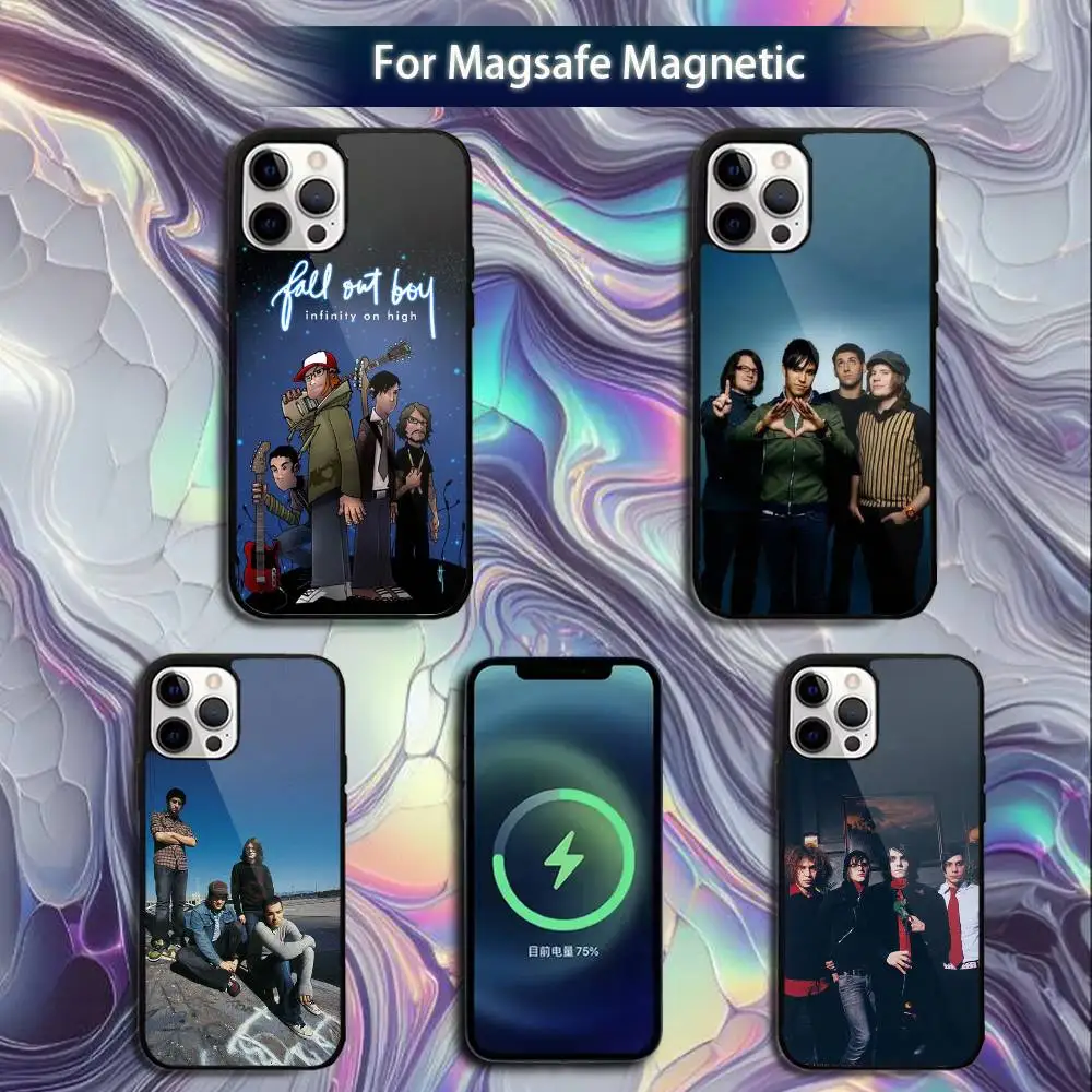 

Чехол для телефона F-Fall Out Boy Band для iPhone 16e, 16, 15,14,13,12,11, Plus, Pro, Max, Mini Magsafe с магнитной беспроводной зарядкой
