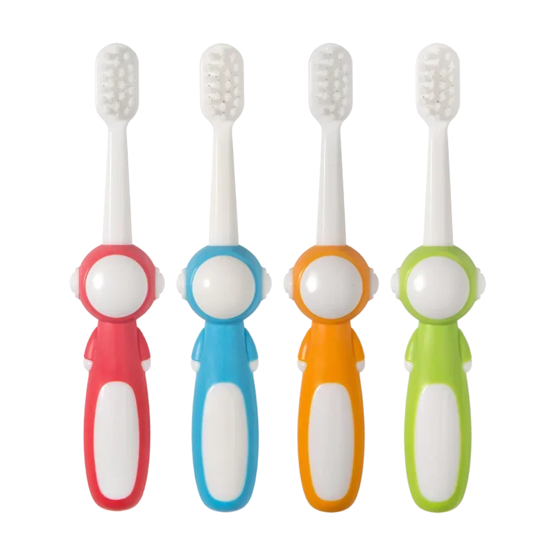 8 Childrens Bucket Soft Bristled Toothbrushes Cartoon Image Anti Slip Brush Handle Soft Bristled Toothbrush