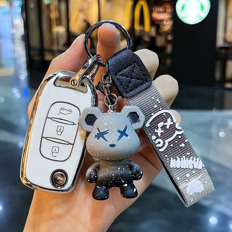 

TPU Car Flip Key Case Cover Shell For Renault Kadjar Captur Megane Stepway Sandero Clio 5 2022 Logan Arkana 2020 2021 Kwid 2023