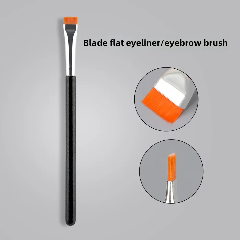 New Single Flat Head Blade Eyeliner Brush Eyebrow Brush Eye Makeup Brush Cross-border Sickling Eyelid Beauty Tool