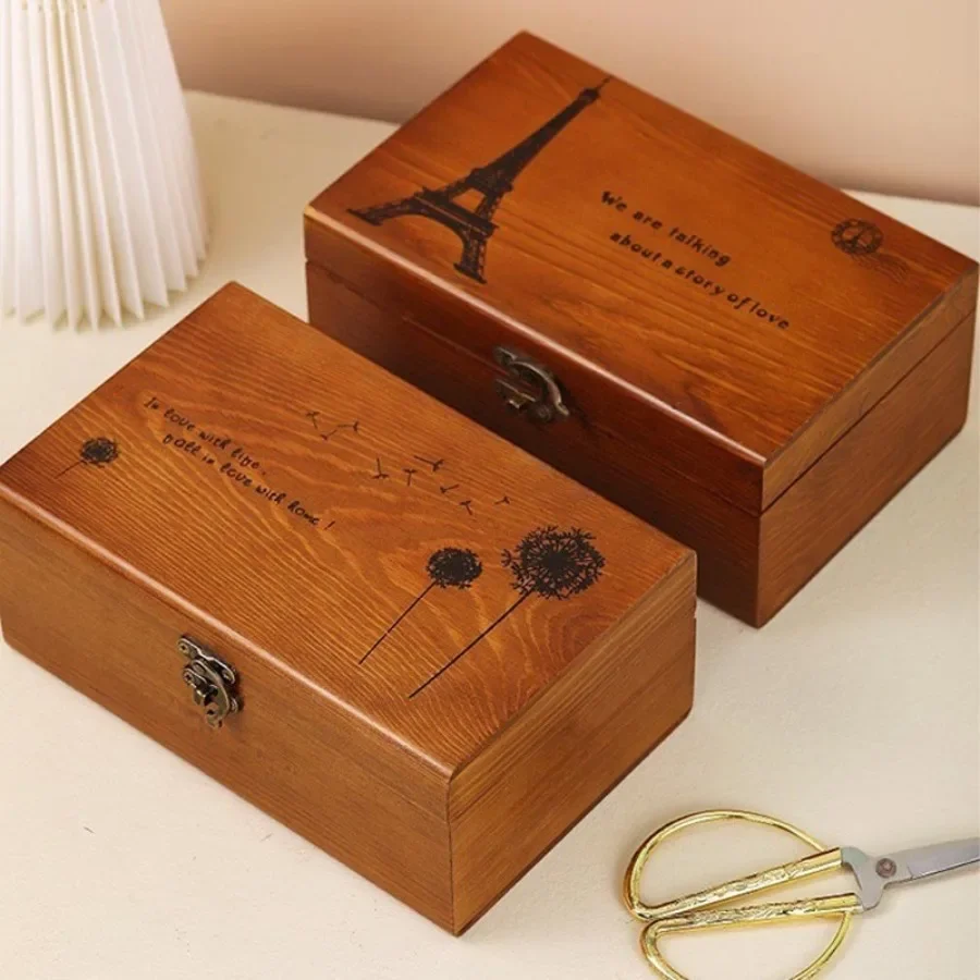 Wooden Sewing Box with Lid, Multi-Compartment Craft Organizer, Home Storage for Needles, Thread, Scissors – Vintage Sewing Kit