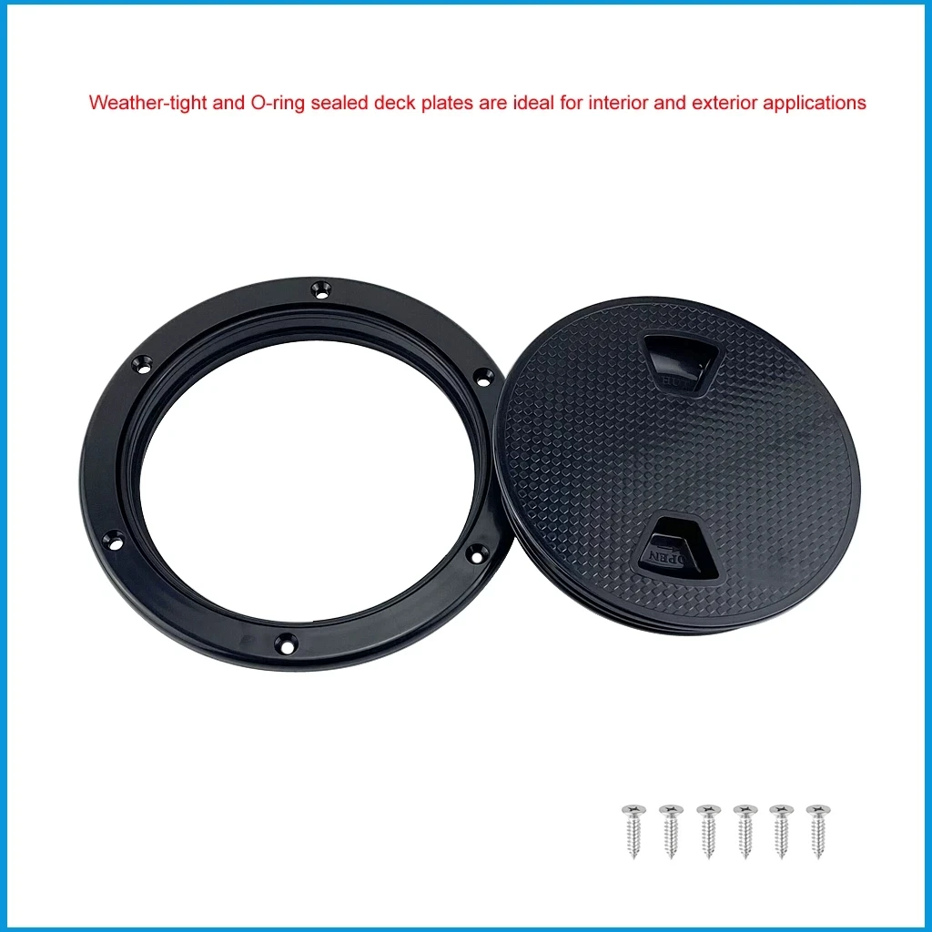 Marine Yacht RV Accessories ABS Plastic 6 Inch Round Deck Inspection Hatch Cover