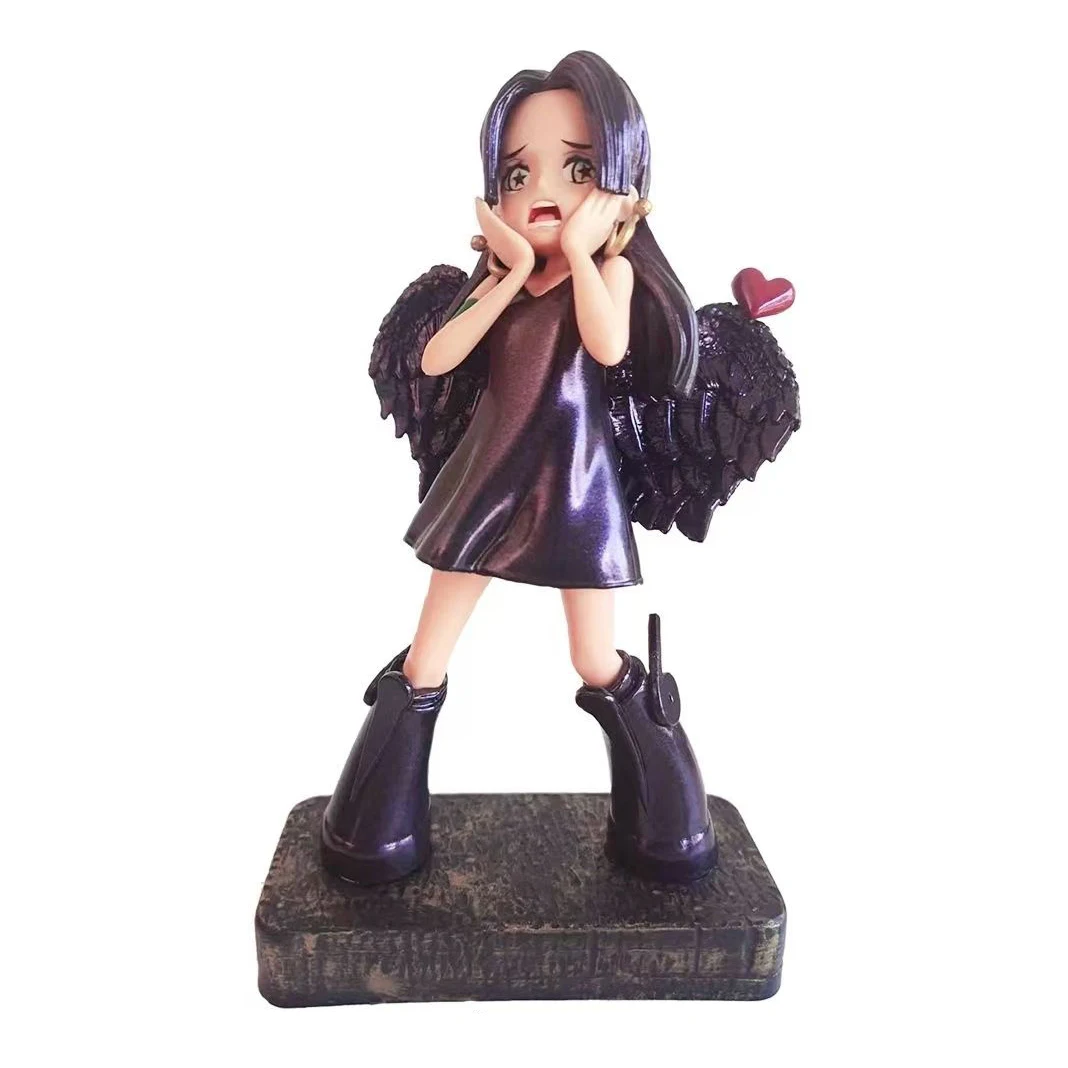 Anime One Piece Figura Boa Hancock Sexy Seraphim Nero Hancock Statua 23 cm PVC statua Collezione Modello Giocattoli Per I Regali Dei Bambini