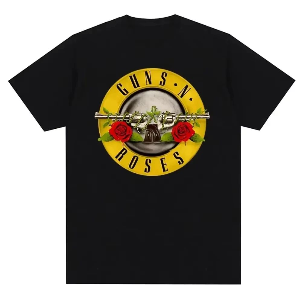 Camiseta com Estampa Gráfica Guns N Roses, Camiseta Vintage de Banda de Rock, Moda Streetwear, Manga Curta, Camiseta Unissex