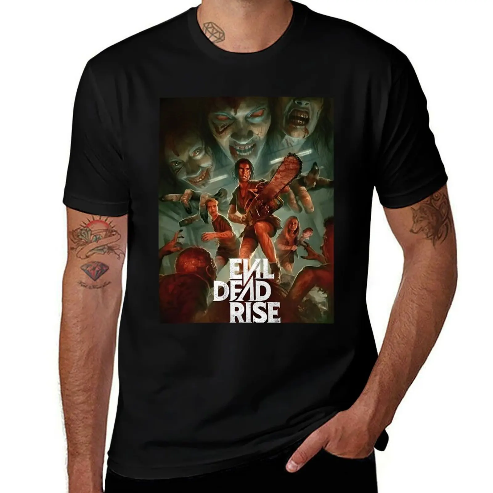 

Футболка Evil Dead Rise Horror 2023, хлопковые футболки, высококачественные забавные футболки для мужчин