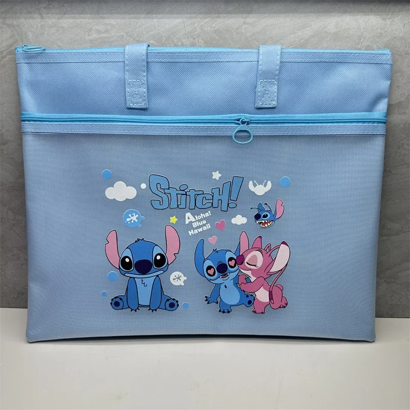 Stitch File Pocket Cute Storage Bag Cartoon Disney Data and Exam Paper Storage Bag Children\'s File Bag School Supplies