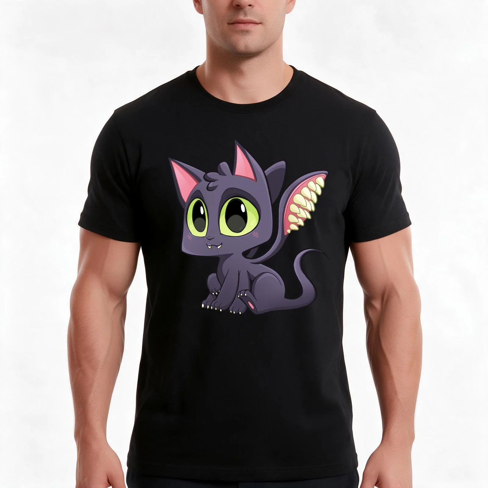 Baby Displacer Beast - Cute D&D Adventures T-Shirt, Summer Casual Cotton Tee, Oversized Streetwear Tops, Vintage Graphic Print
