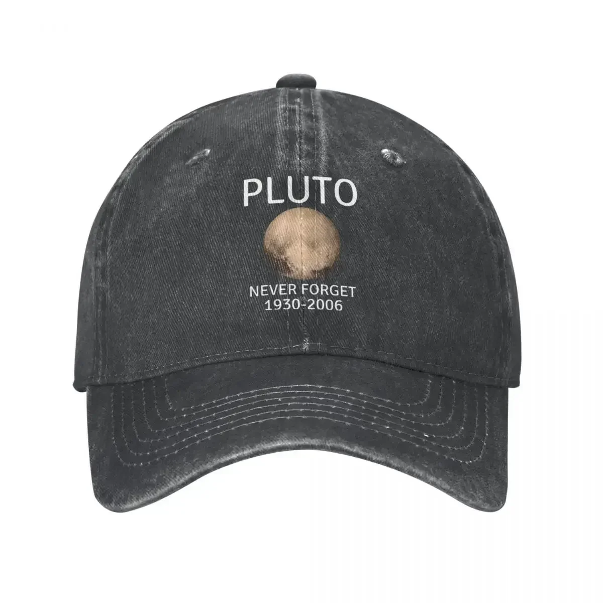 New Never Forget Pluto Astrological Lover Men Women Baseball Cap Distressed Denim Washed Hats Cap Activities Adjustable Snapback