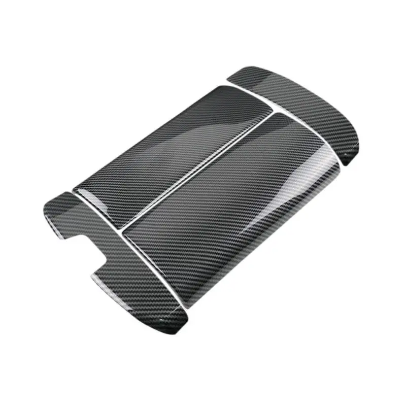 ABS Car Interior Accessories Center Console Armrest Box Cover Trim For Mercedes Benz S Class W223 2021 Carbon Fiber Texture