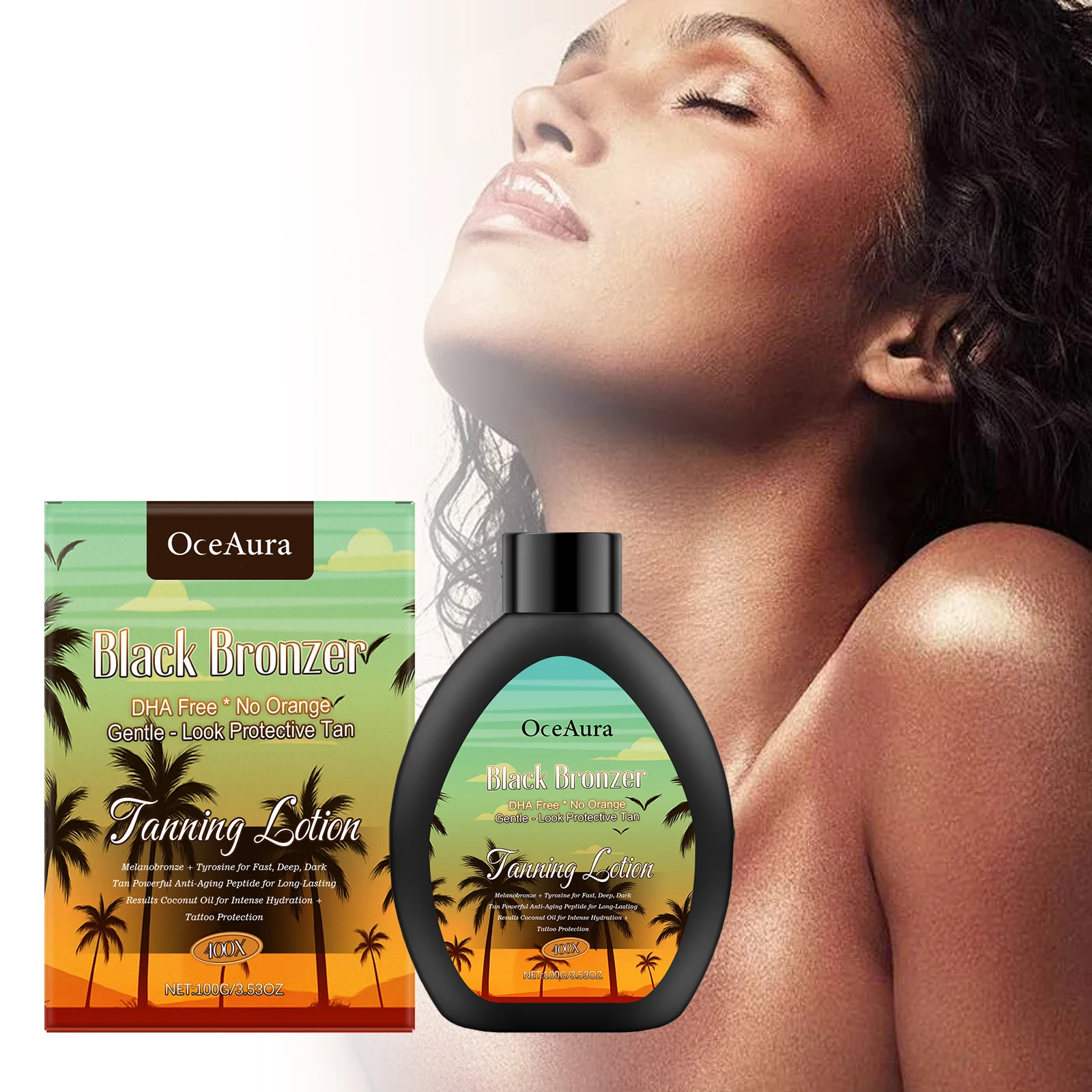 Coconut Tanning Cream Natural Self Tanner Accelerator Lasting Bronzer Hydrating Skin Outdoor Summer Intensive Tanning Lotion