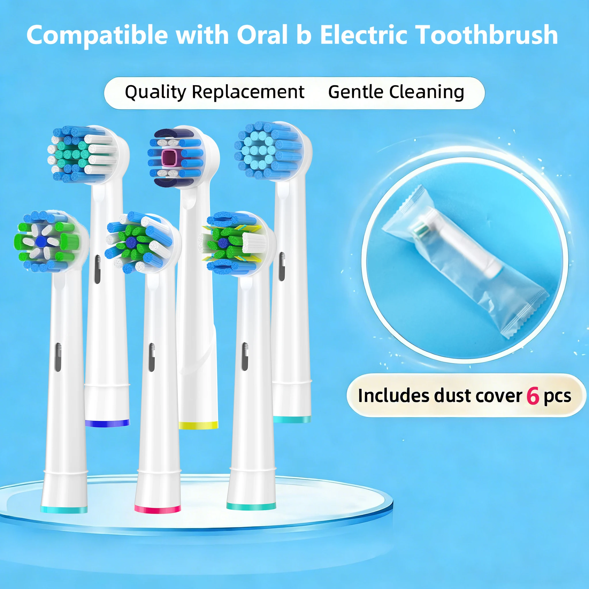 Replacement Toothbrush Heads Compatible with Oral-B Braun Professional Electric Toothbrush Heads, All in Individual Packaging