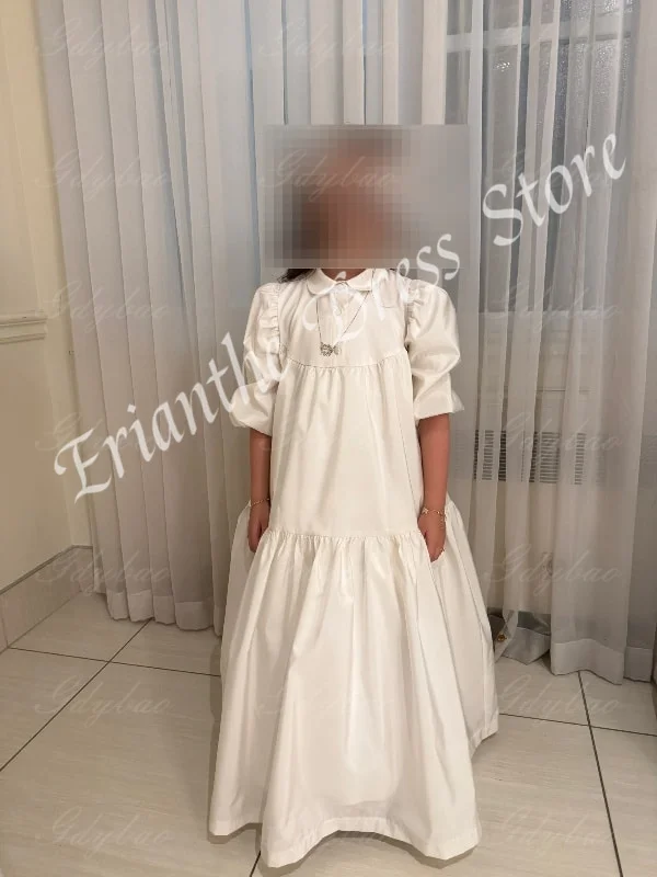 Robe à fleurs bouffante bleu Royal pour filles, pour mariage, demi-manches, taille haute, robe de bal pour fête d'anniversaire de première Communion, personnalisée