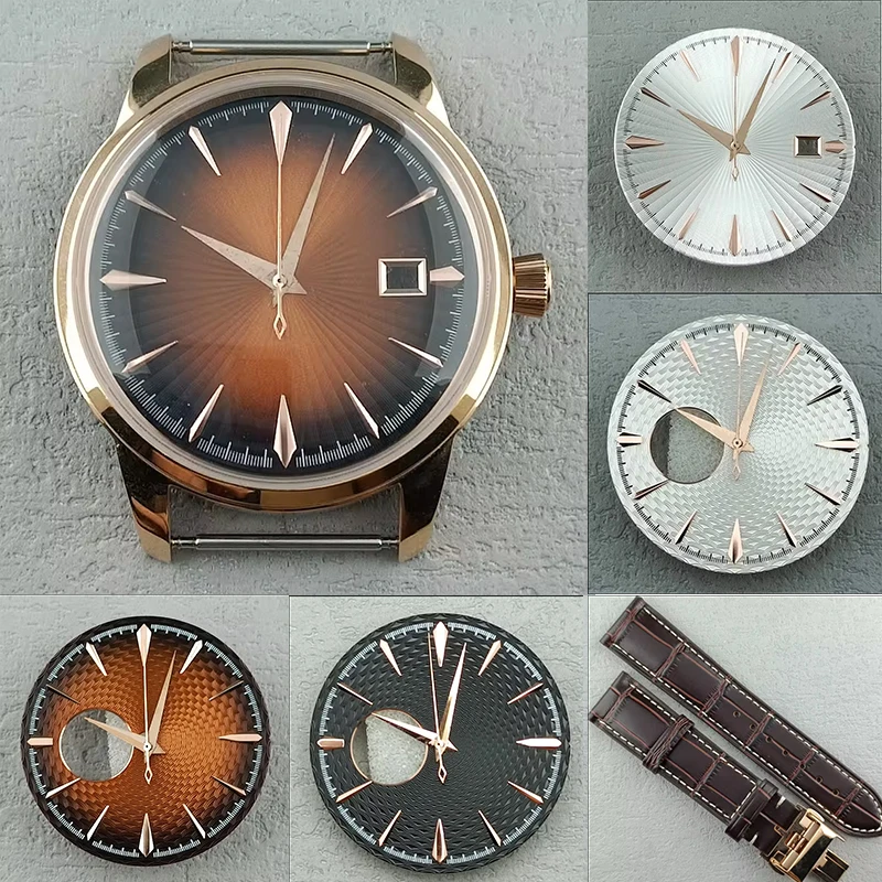 40mm NH35 NH36 NH38 Rose Watch Case 35mm Dial 316L Stainless Steel 10BAR Waterproof Acrylic Glass Accessories Customized