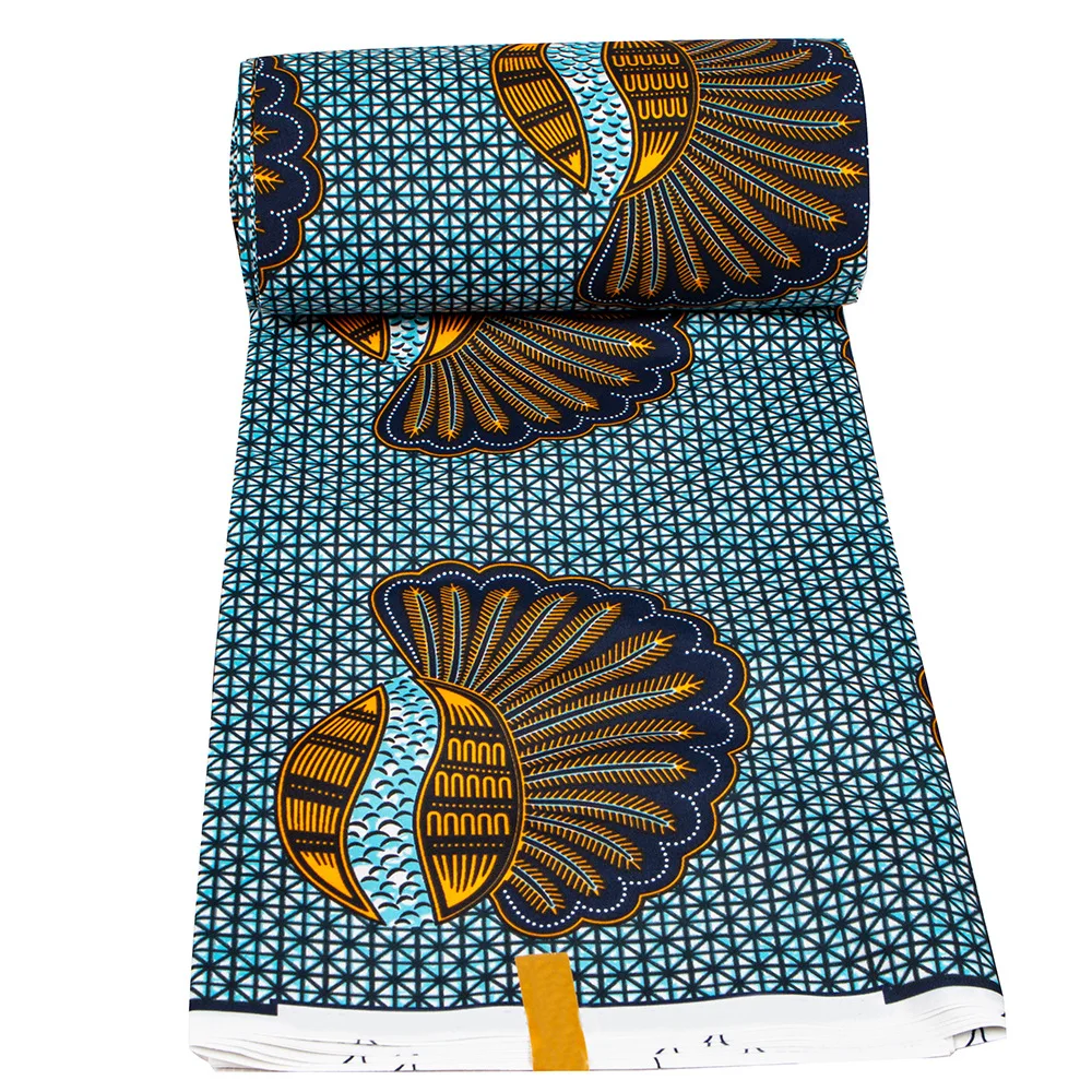 Nigerian Ankara African Polyester Material Wax Fabric 2024 Newest Ghana Print Tissu Textile Material For Women DIY Dresses Sew