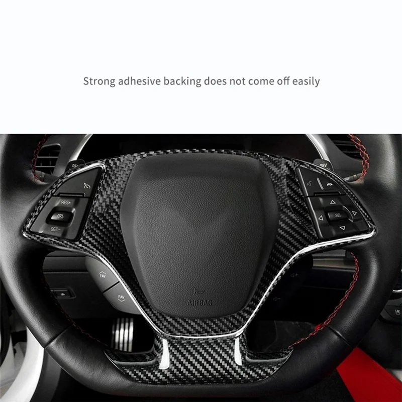 

A95E-Car Steering Wheel Trim Cover Steering Wheel Trim Cover For Corvette C7 Carbon Fiber For Corvette C7