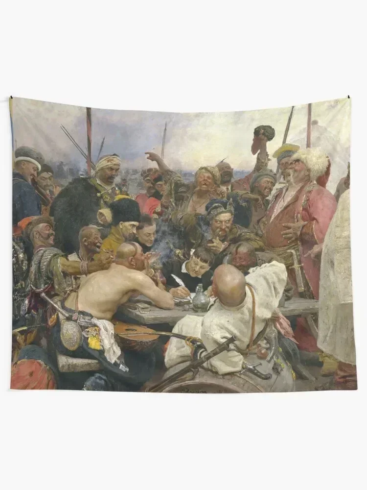 The Reply of the Zaporozhian Cossacks to Sultan Mahmoud IV - Ilya Repin Tapestry Wall Deco Custom Tapestry