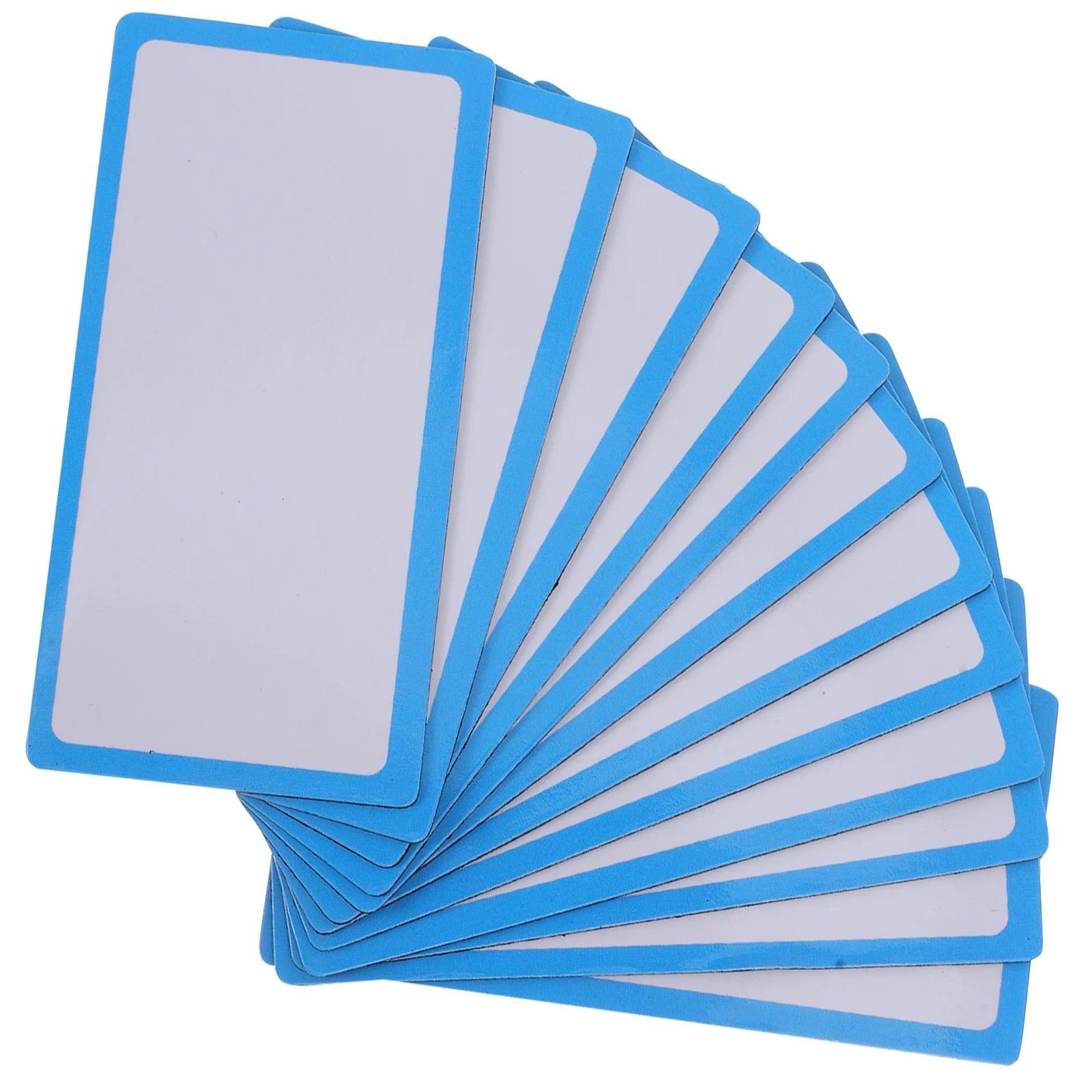 

12 Pcs Magnetic Blank Labels Clothing Tags and Blue Coated Paper Colored Name Stickers