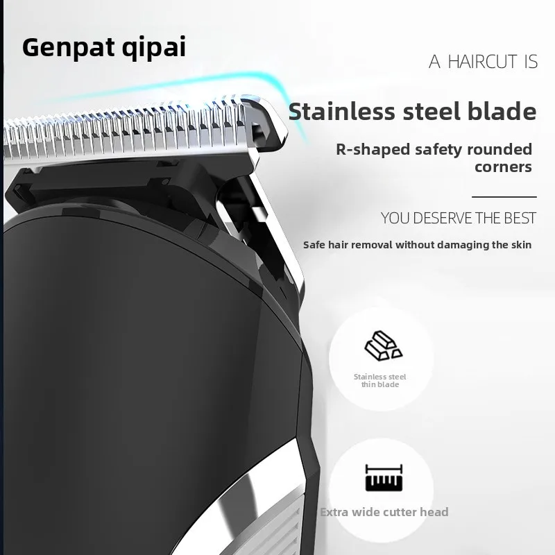 N-in-1 Professionelles Haarschneidemaschinen-Set 8988 für den Heimgebrauch, Friseur-Styling-Trimmer mit LCD-Display