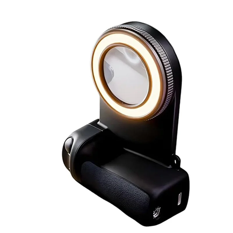 AAAEL-Magsafe Smartphone Camera Shutter Grip Bluetooth Selfie Handle Camera Photo Stabilizer With LED Fill Light