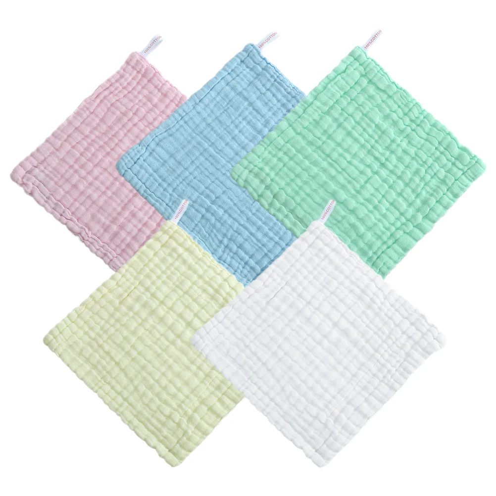 5 Pcs Kids' Towel Infant Cotton Washcloth for Toddler Absorb Water Absorbent Baby
