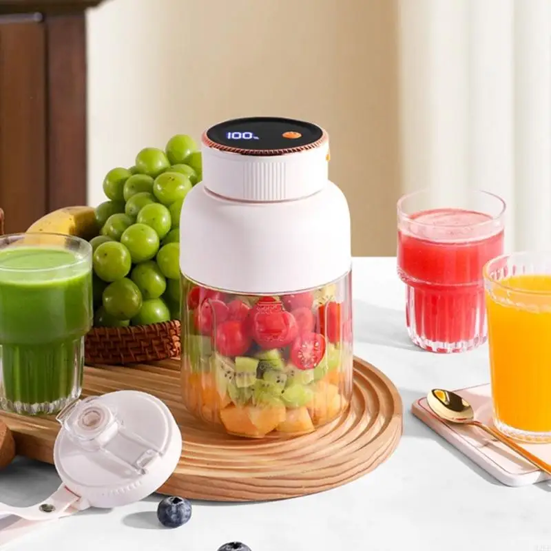 

1400ML Portable Juicer With 80W Motor For Beverages And Shakes White Blue