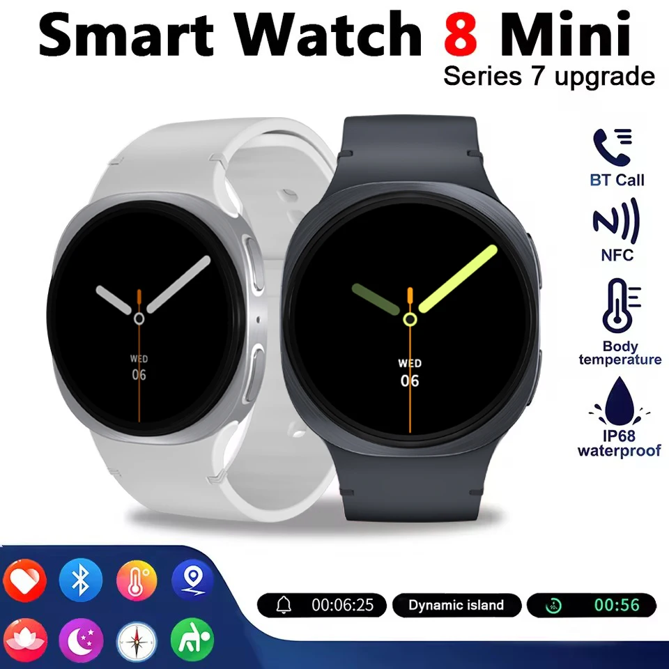 

Smart Watch GPS Track Smart Watches For Men Women Sport Heart Rate Bluetooth Call NFC IP68 Waterproof Compass Smartwatch 8 Mini