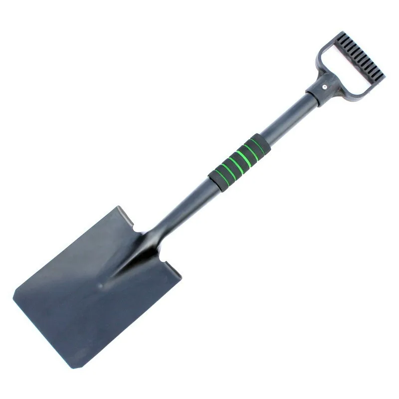 Sports Outdoor Equipment Snow Shovel Thickened Camping Carbon Steel Shovel Multifunctional Camping Fishing Non-slip Handle Tools