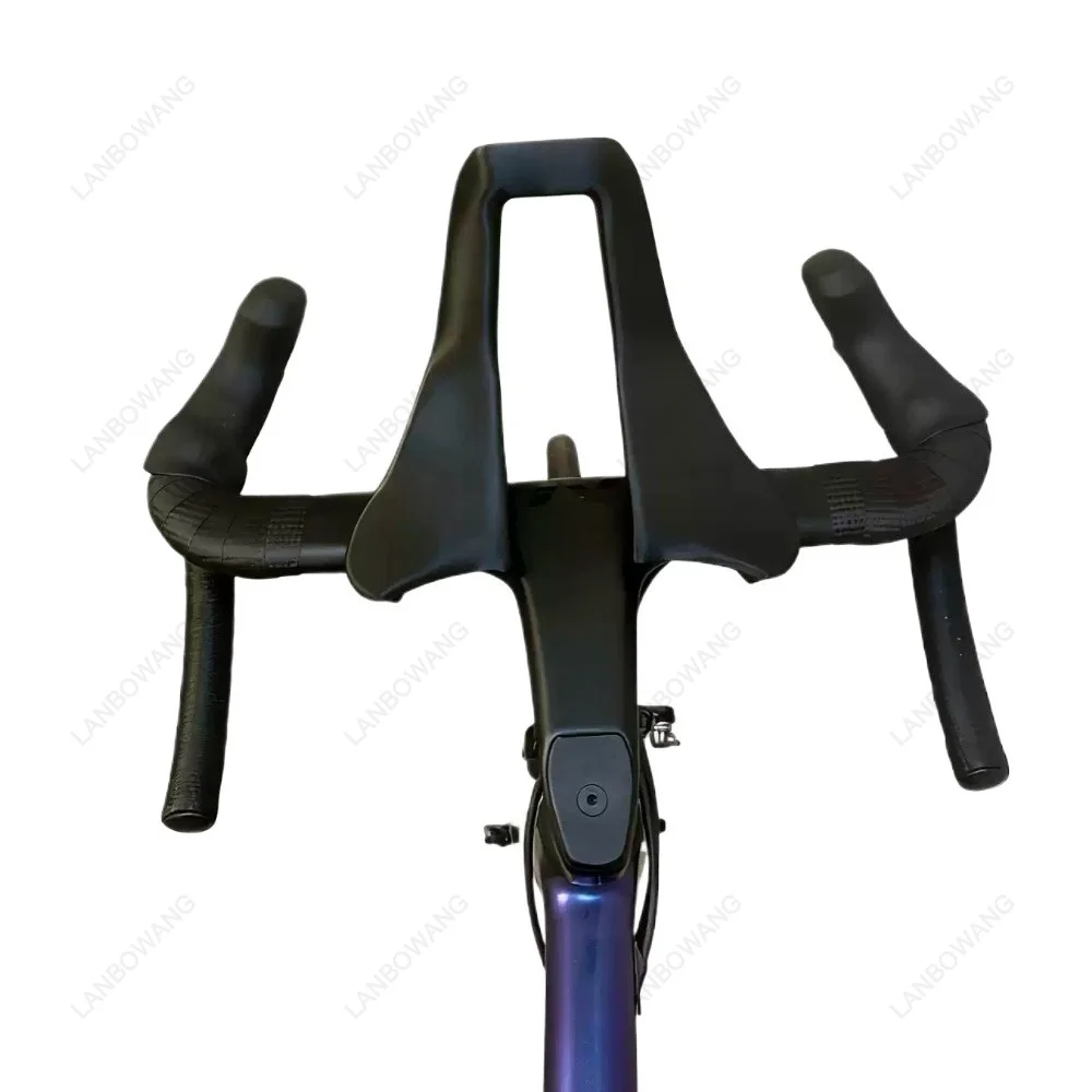 PETG Carbon Fiber Integrated Aero Handlebar TT Triathlon Bar With Rest Bars & Computer Mount 31.8mm Clamp Flat Top Design