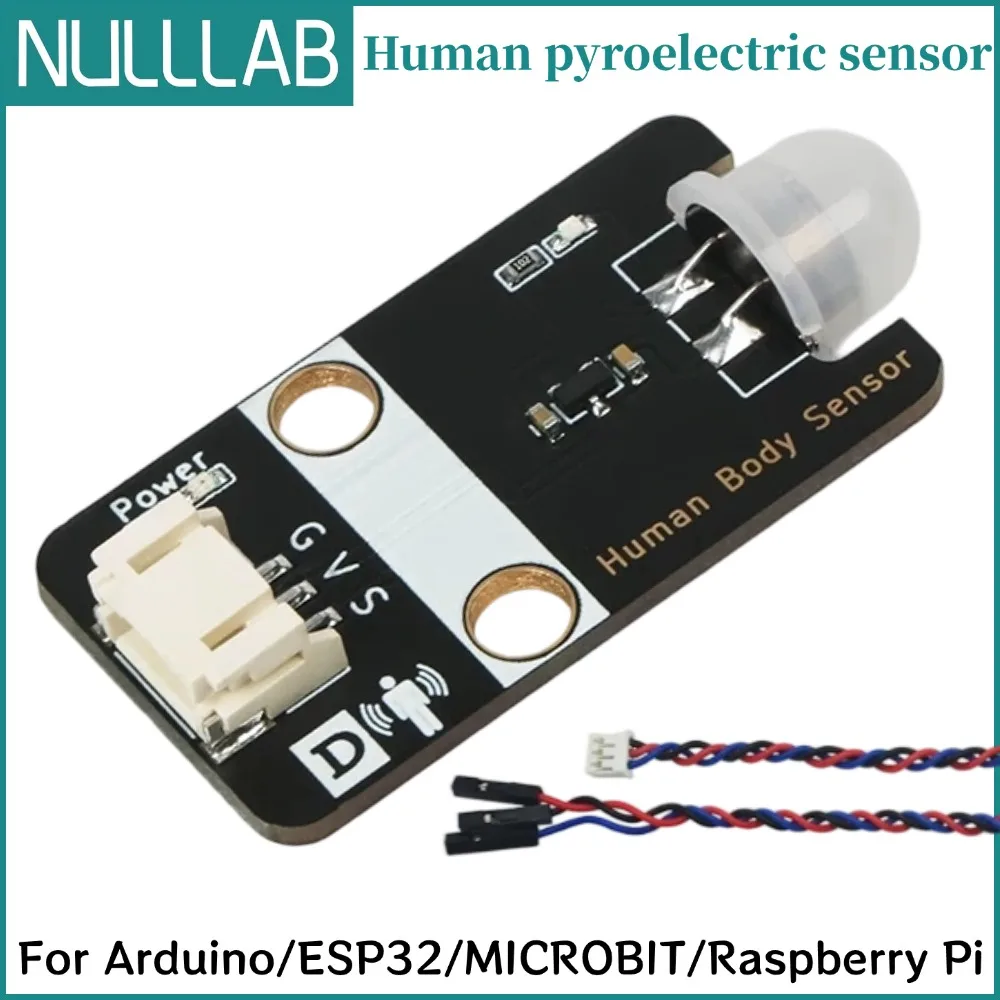 High Precision PIR Motion Sensor Human Pyroelectric Digital Output with Enclosure PH2.0 for Arduino ESP32 Microbit Raspberry Pi