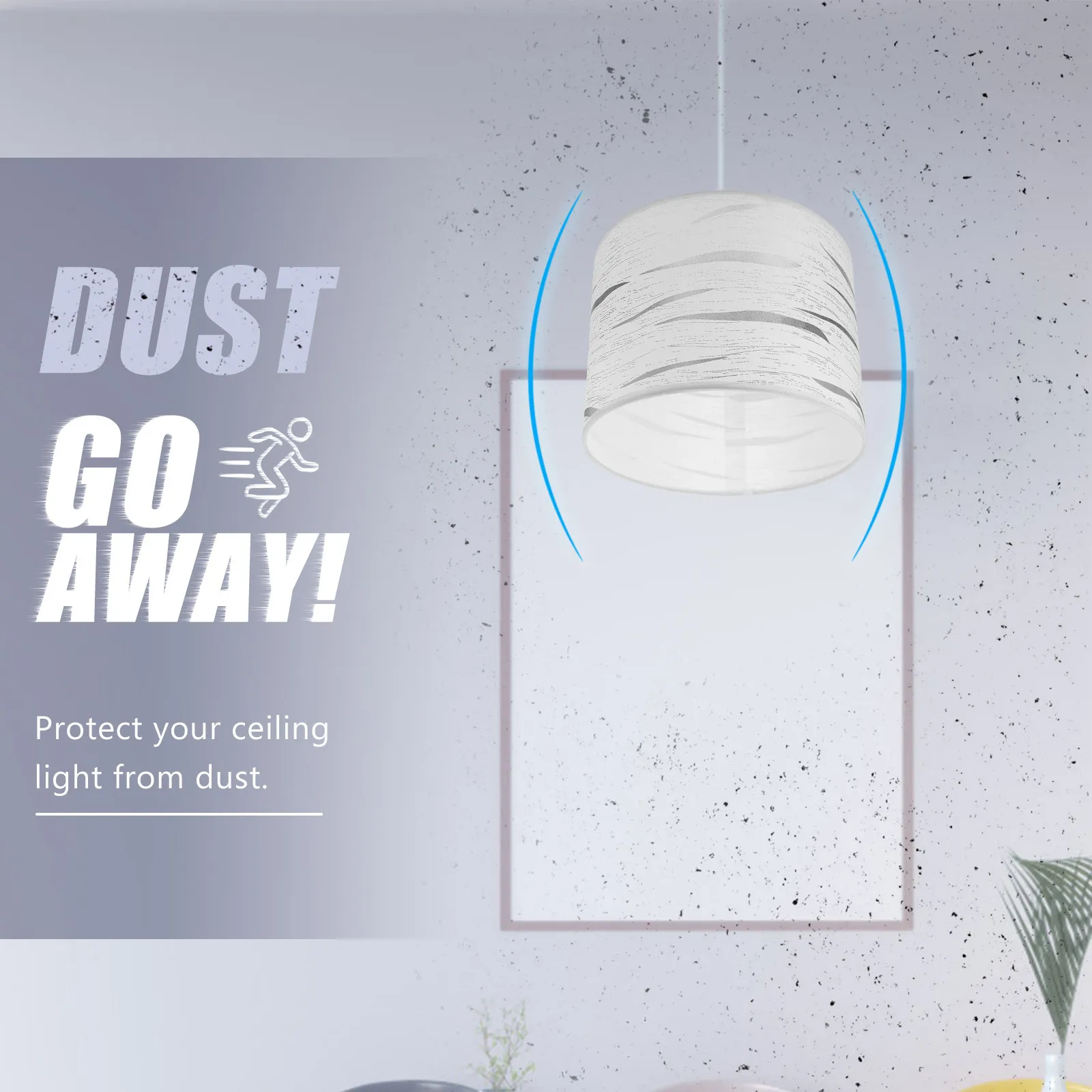 Round Fabric Lampshade Dustproof Stable Modern Light Shade for Bedroom Table Lamp Home Decor Accessory