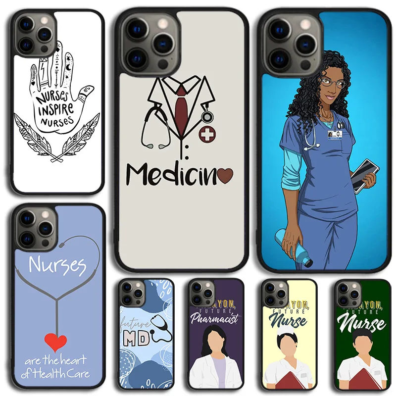 Nurse Medical Medicine Health Phone Case For iPhone 14 15 16 13 12 Mini Max Cover For Apple 11 Pro Max 8 7 Plus SE2020 Coque