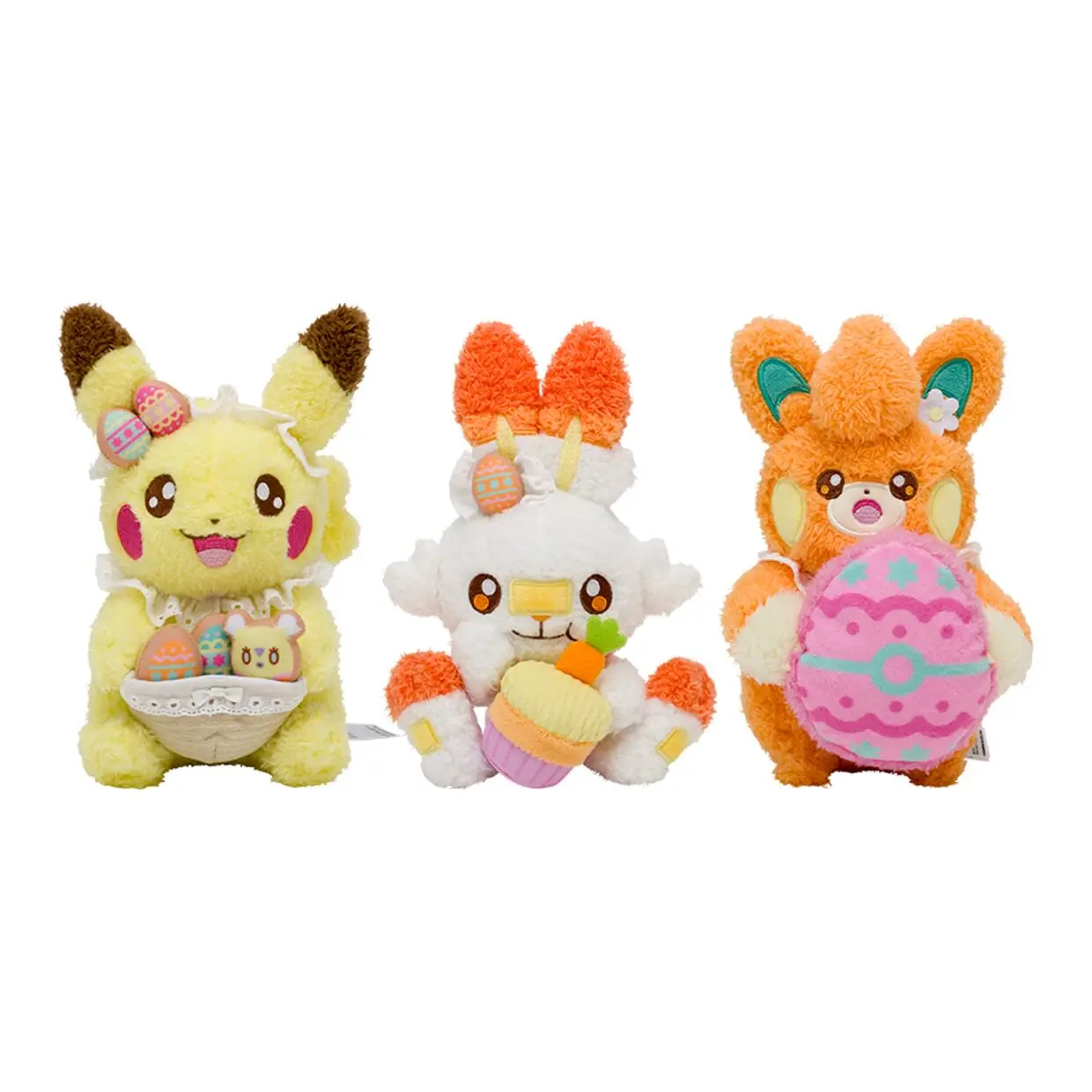 

Pokémon 2024 Yum Yum Easter Series: Pikachu & Scorbunny Plush Keychain - Collectible Souvenir Gift