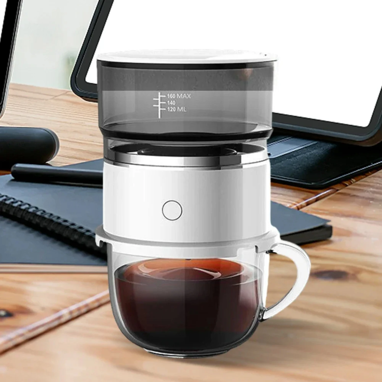 Portable Hand Brewing Coffee Machine Outdoor Mini Automatic Dripper  Pot Coffee Brewer Grinder   Travel