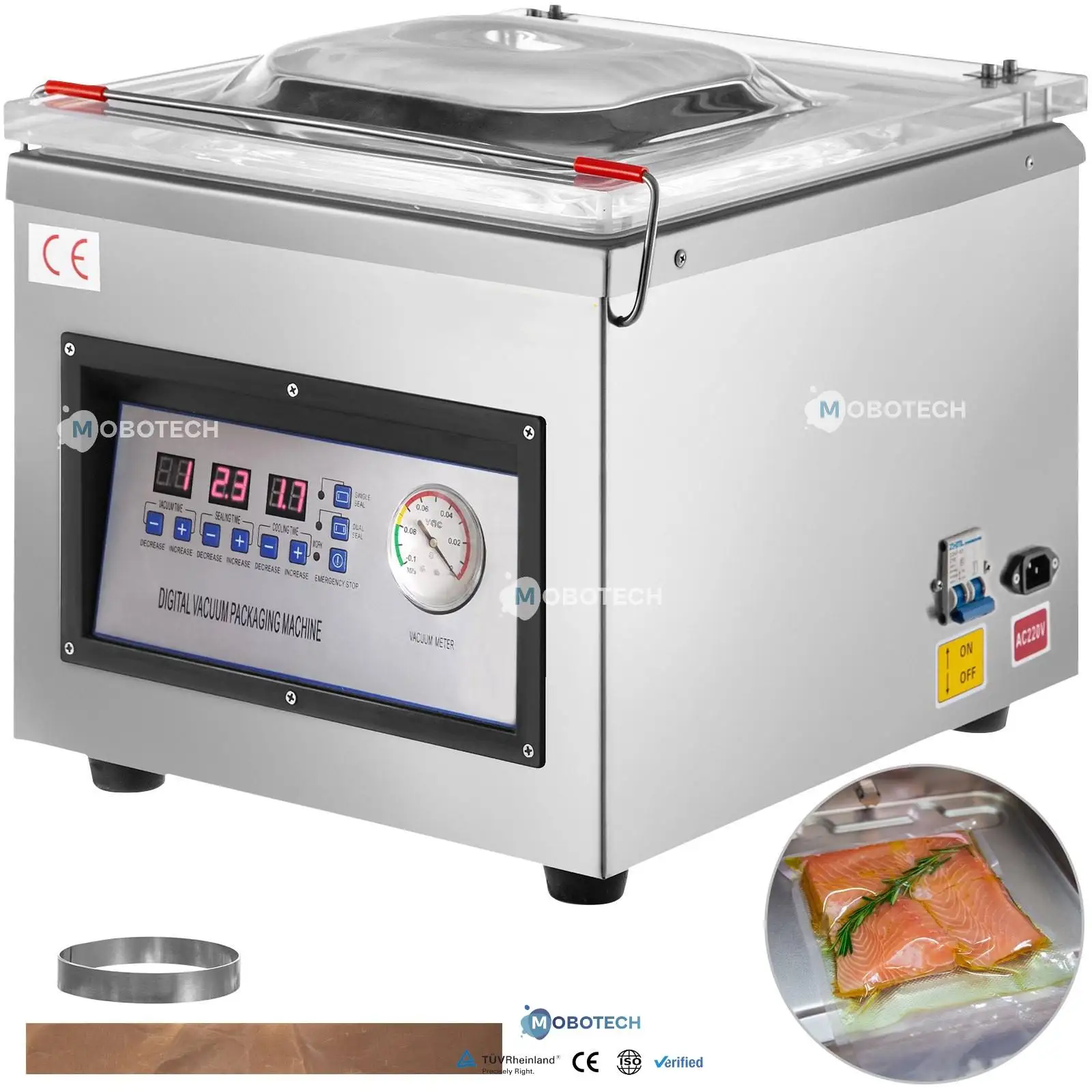 

Desktop Commercial Single Chamber Food Vacuum Sealer Bag Sealing Packaging Machine For Restaurants